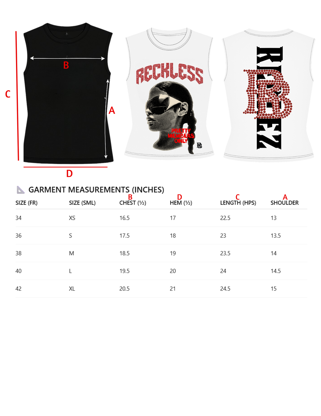 Pretty Members Only tank top (off-white)