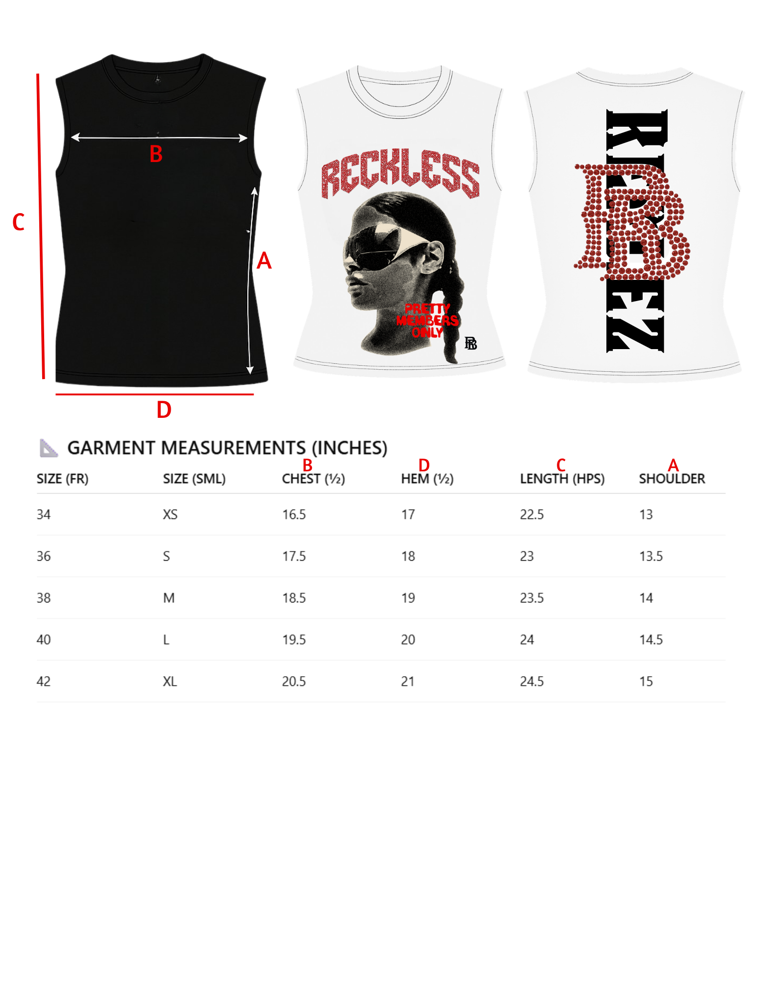 Pretty Members Only tank top (off-white)