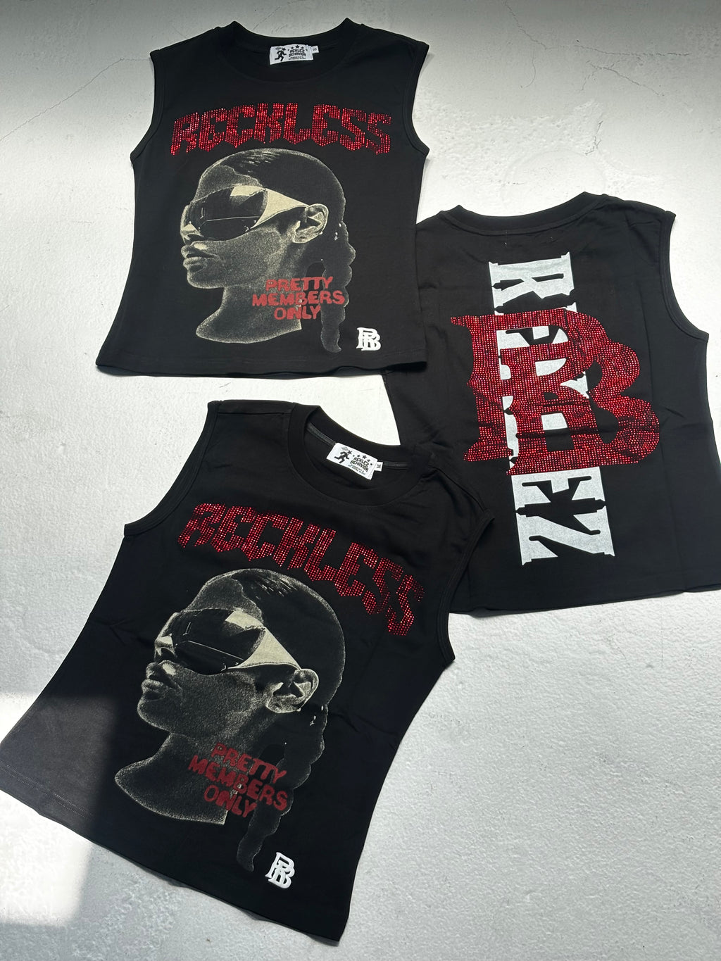 Pretty Members only tank top (black)