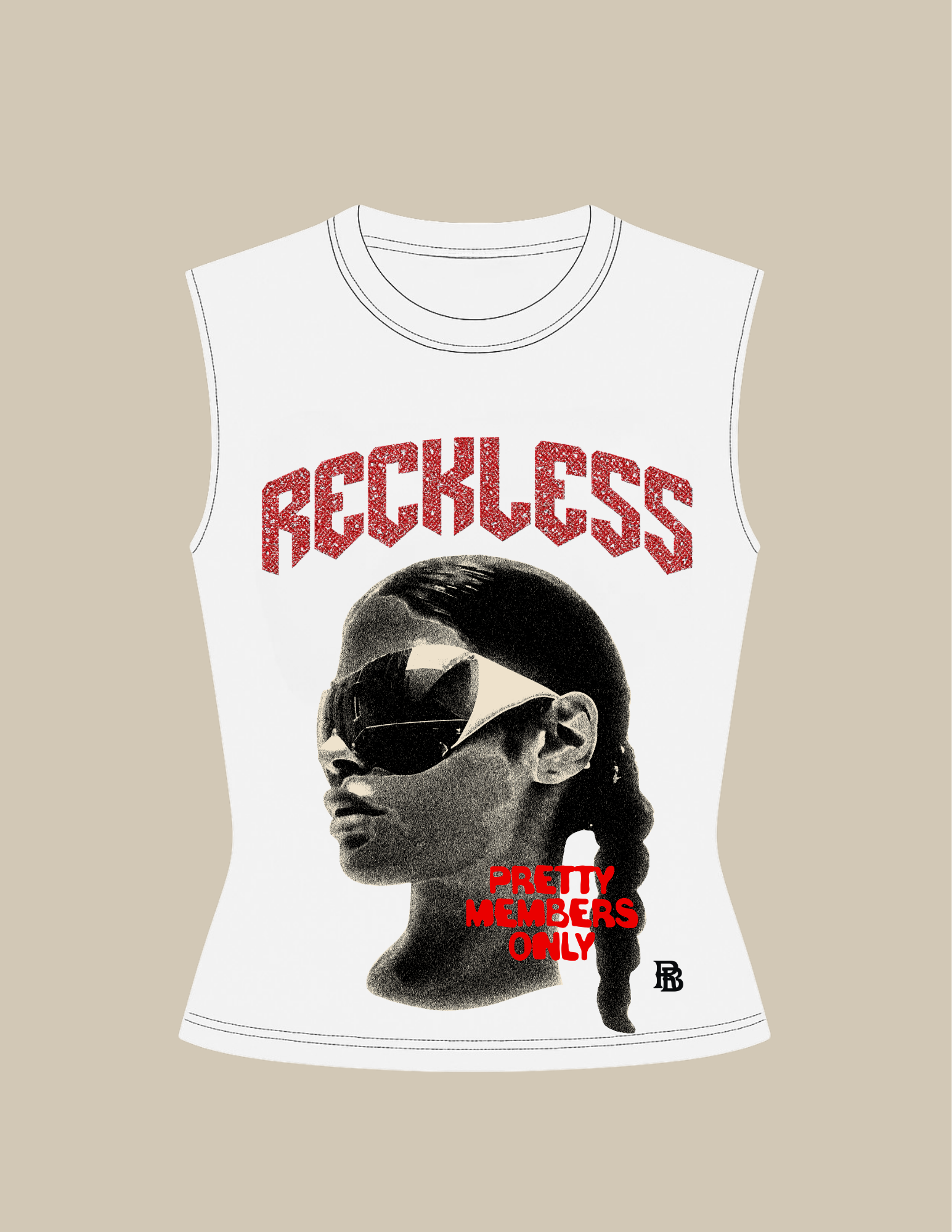 Pretty Members Only tank top (off-white)